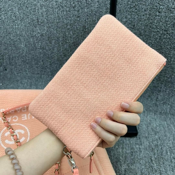 100% Authentic CHANEL DeauVille Cloth Satchel - Picture 13 of 16